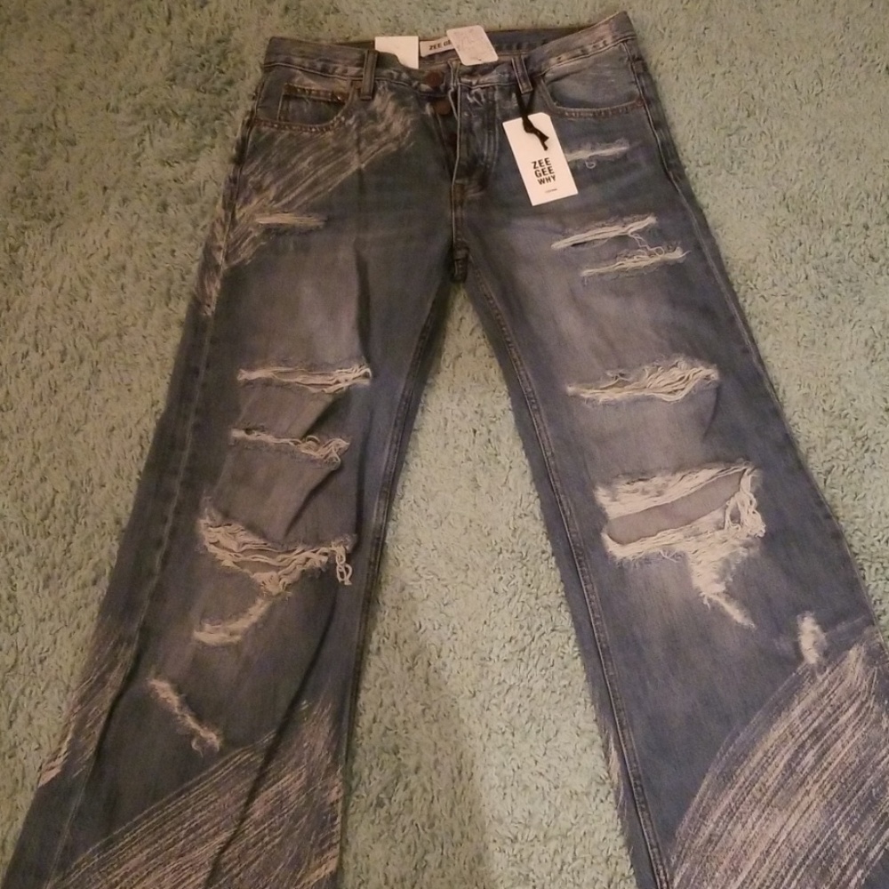 Zee Gee Why Free People Destructed Flared Jeans